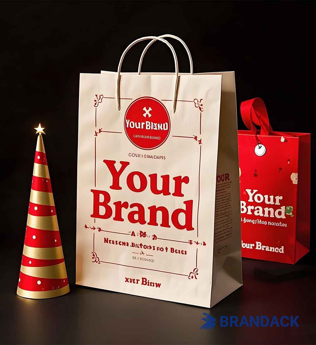 Custom Xmas Goodie Bags Wholesale | Bulk Christmas Present Bags
