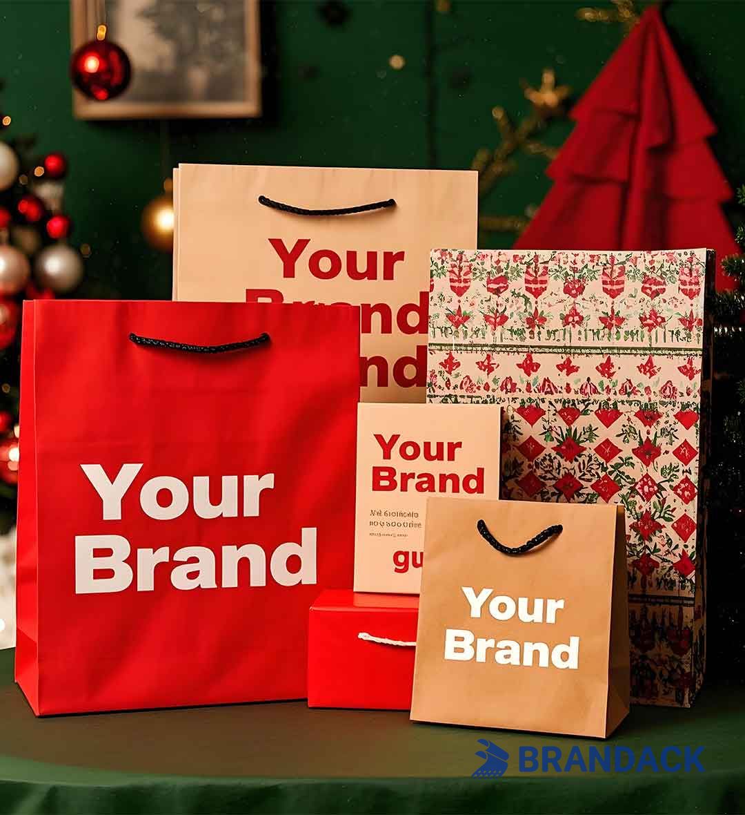 Custom Xmas Gift Bags Bulk | Bespoke Christmas Gift Bags Wholesale