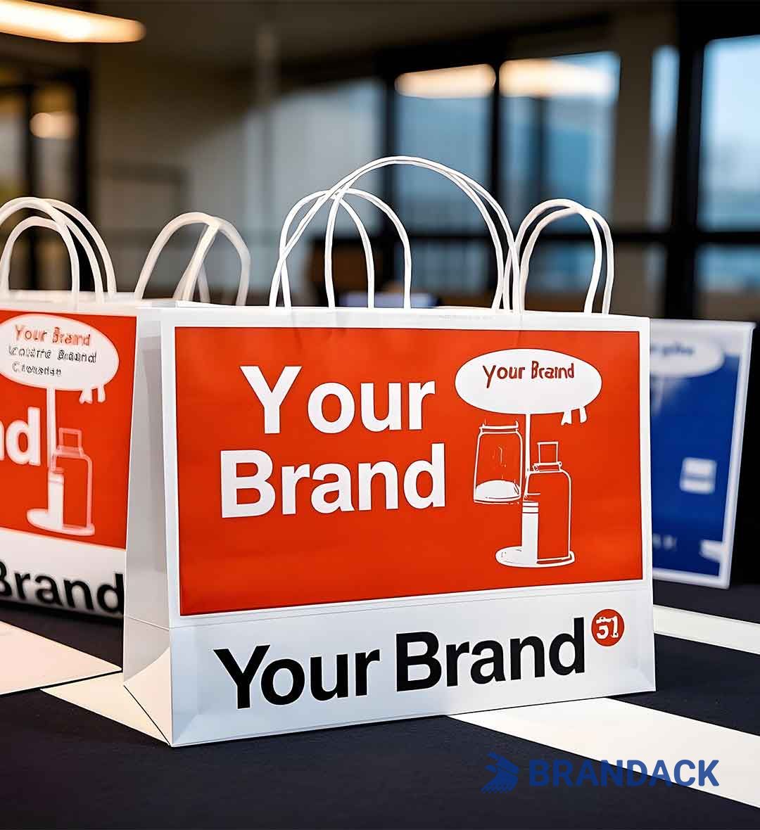 Custom Corporate Gift Bags for Events and Business with Brand Design