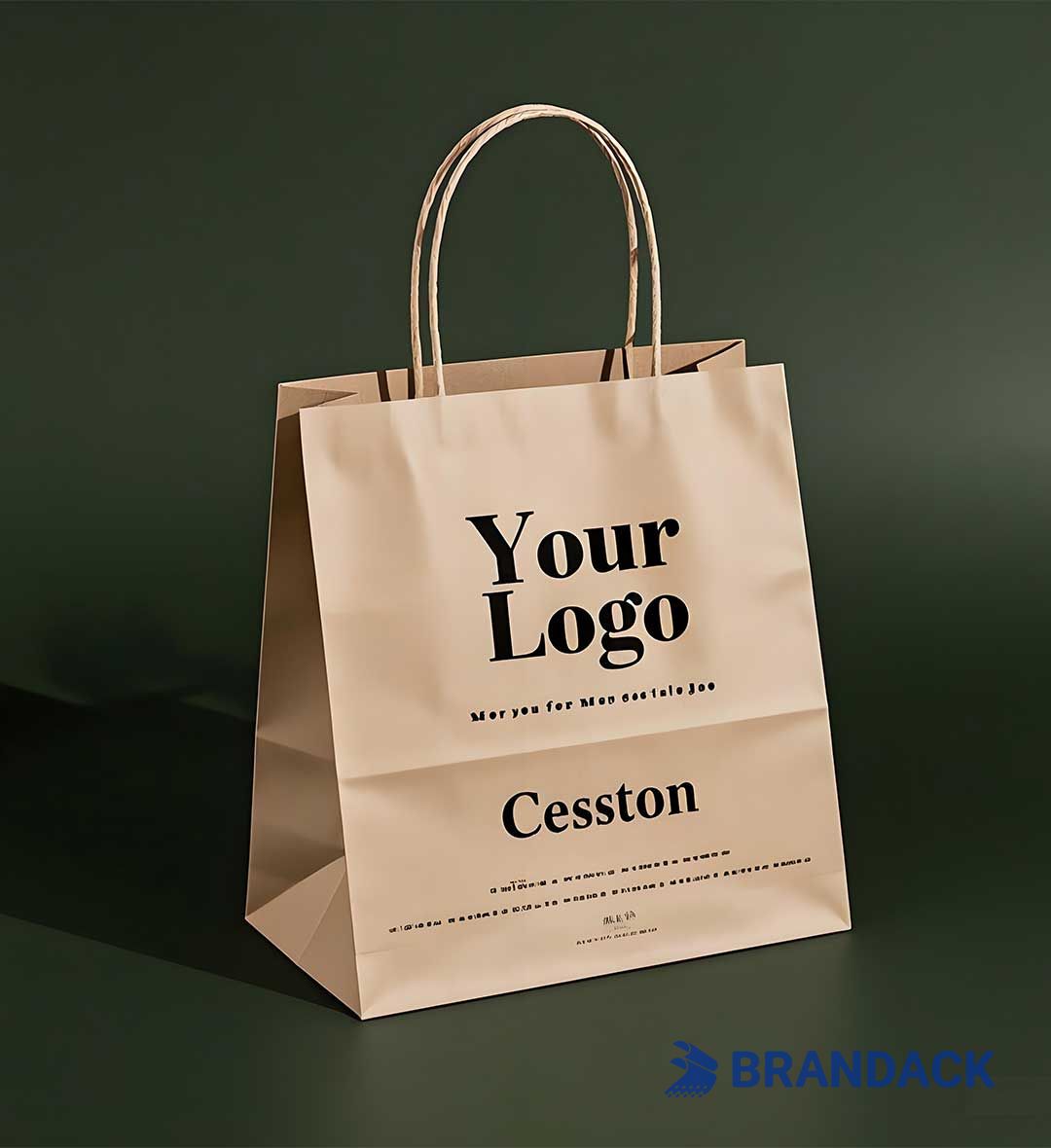 Custom Kraft Paper Gift Bags Wholesale in Bulk Printed with Logo