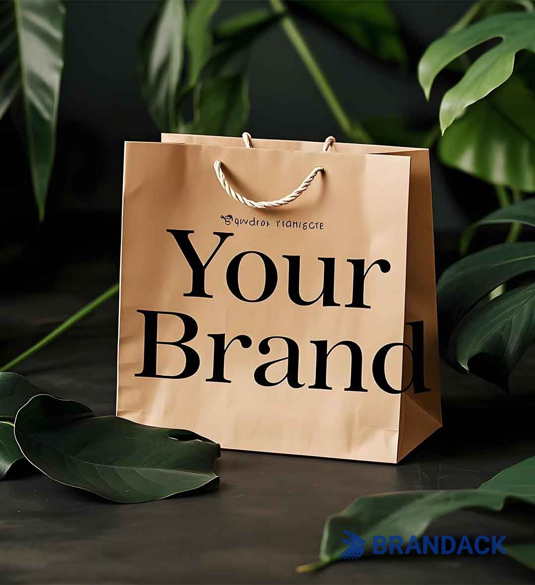 Custom Kraft Paper Gift Bags Wholesale in Bulk Printed with Logo