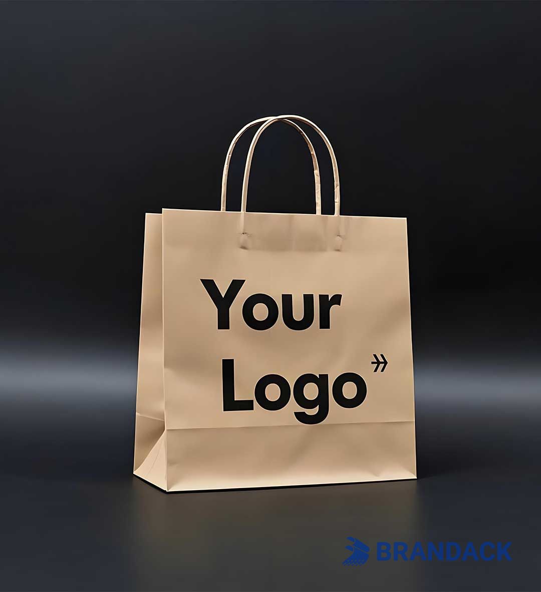 Custom Kraft Paper Gift Bags Wholesale in Bulk Printed with Logo