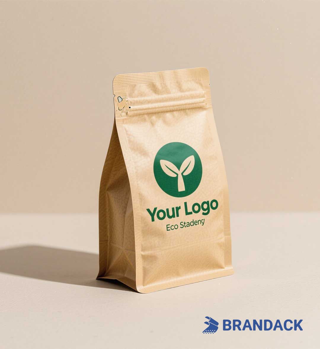 Compostable Kraft Stand Up Pouches Eco-friendly Sustainable Packaging