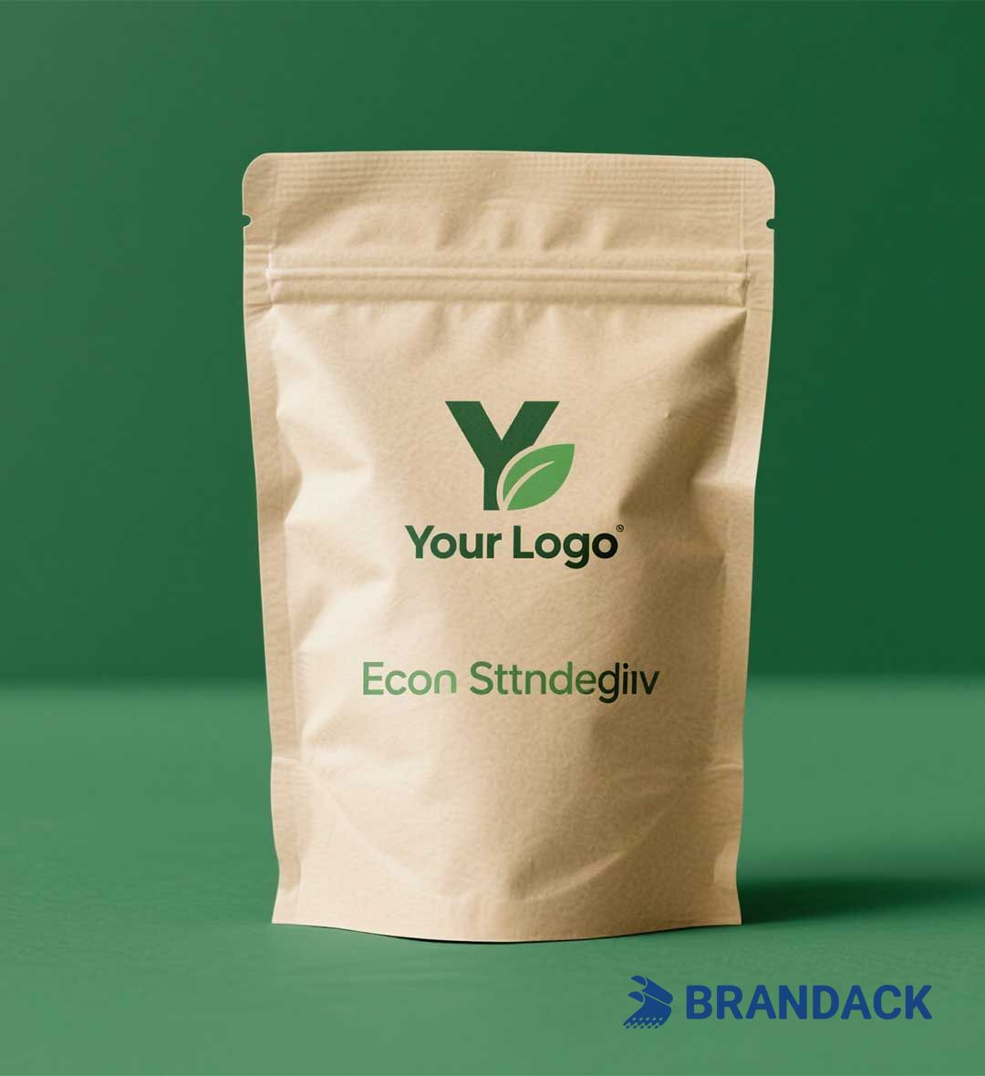 Compostable Kraft Stand Up Pouches Eco-friendly Sustainable Packaging