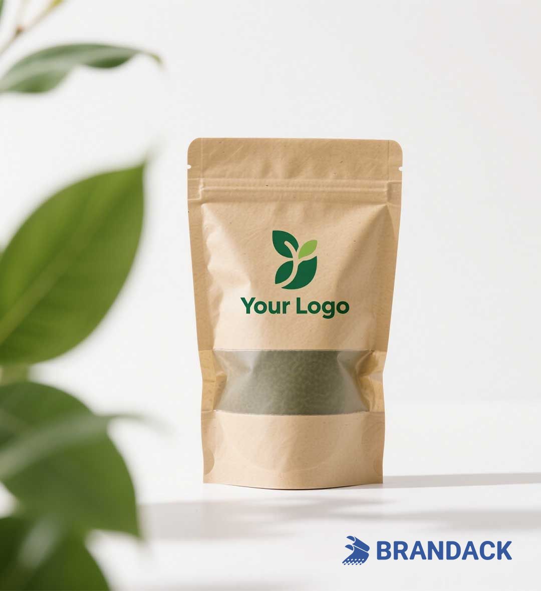 Compostable Kraft Stand Up Pouches Eco-friendly Sustainable Packaging