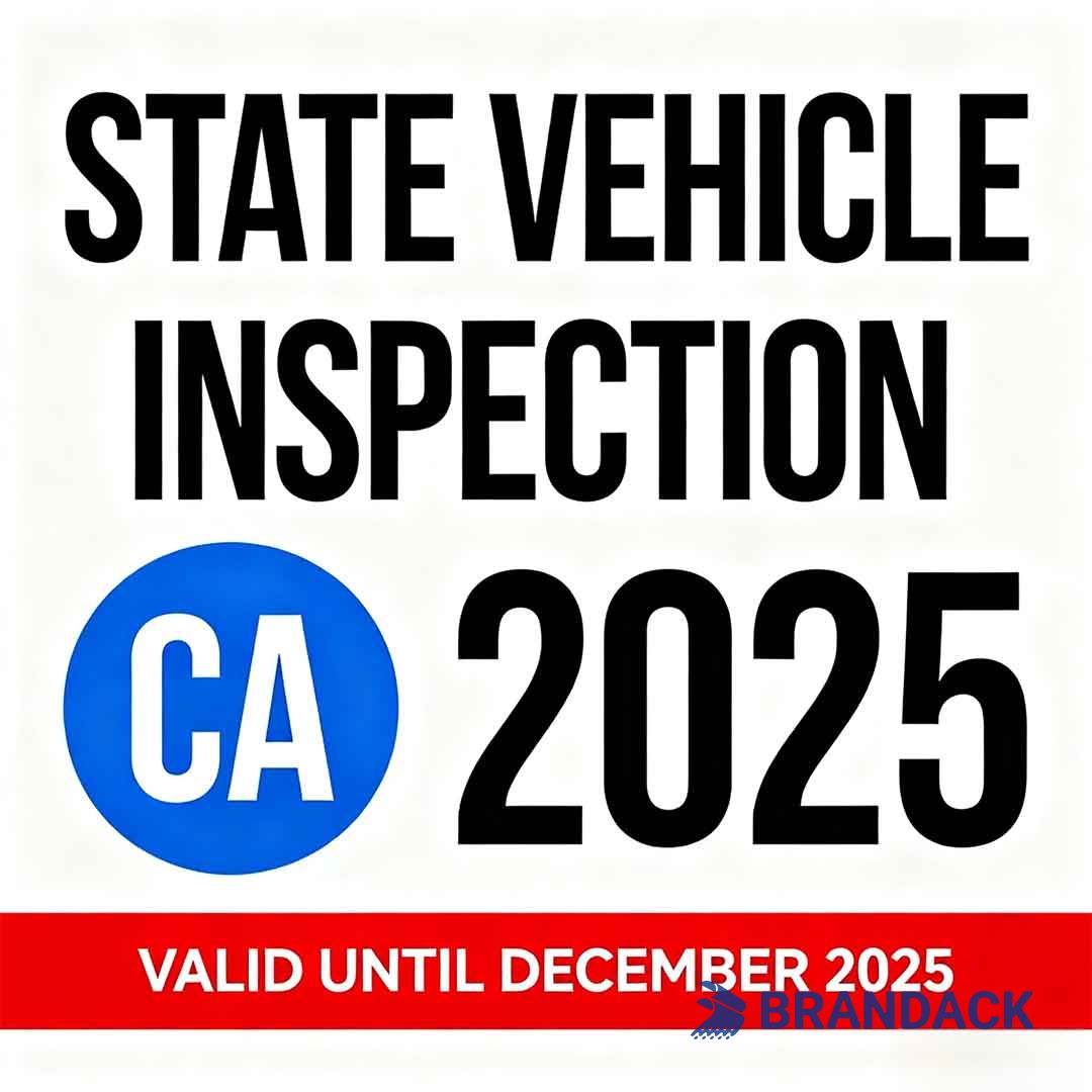 Auto Annual Inspection Sticker Printing Based on Your Templates