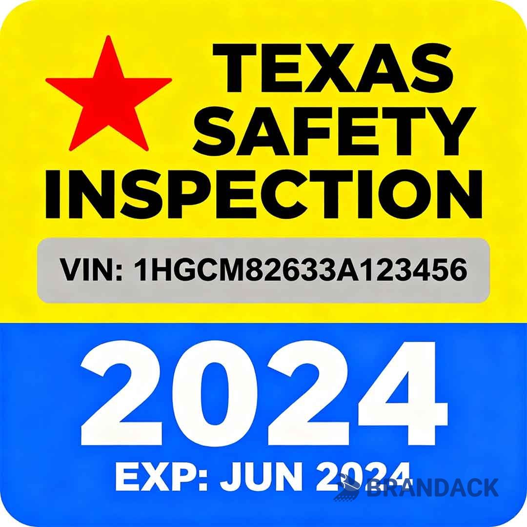 Auto Annual Inspection Sticker Printing Based on Your Templates