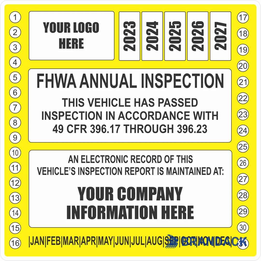 Auto Annual Inspection Sticker Printing Based on Your Templates