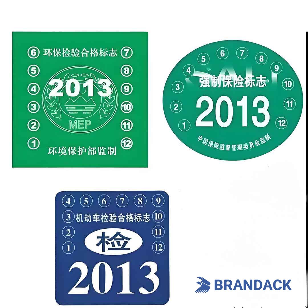 Auto Annual Inspection Sticker Printing Based on Your Templates
