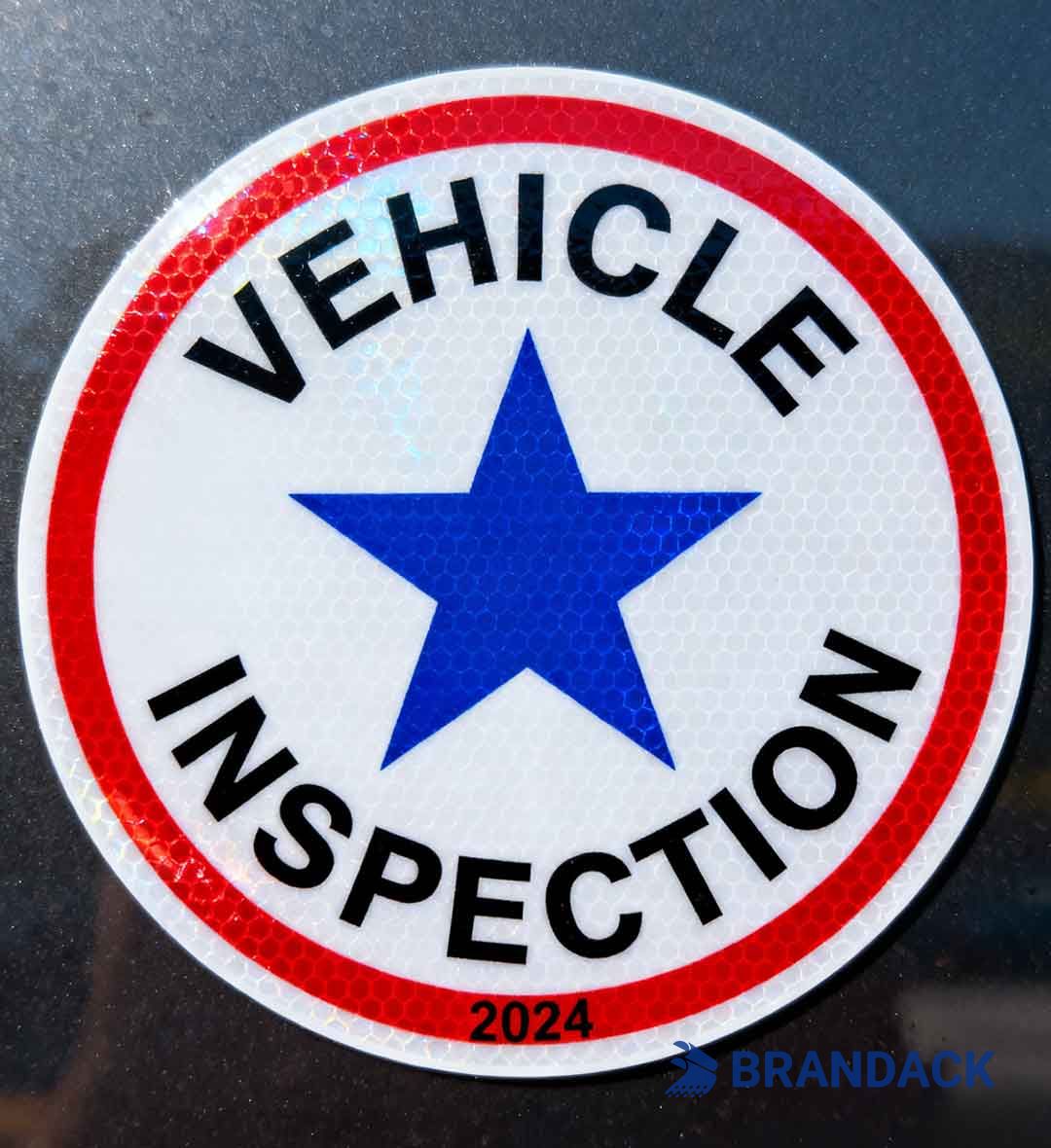 Car State Dot Inspection Stickers Customized According to Templates