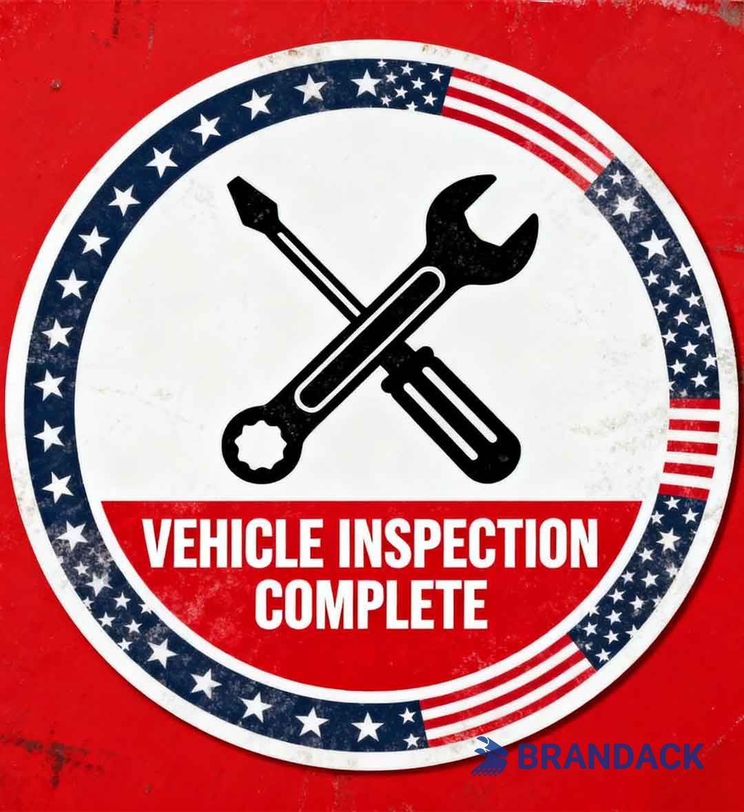 Car State Dot Inspection Stickers Customized According to Templates