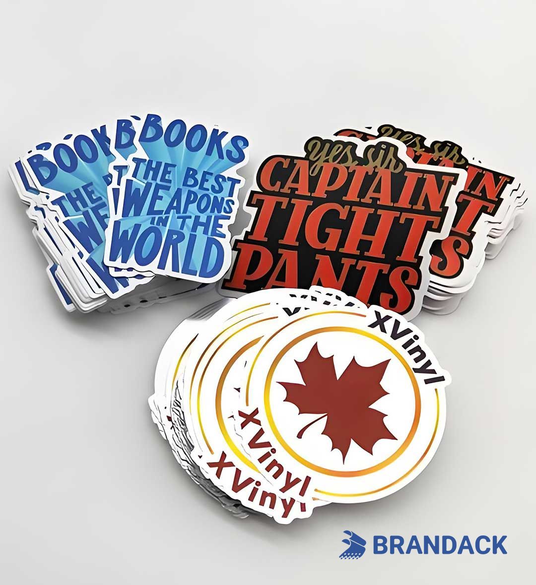 Custom Logo Vinyl Stickers Printing with Design Service