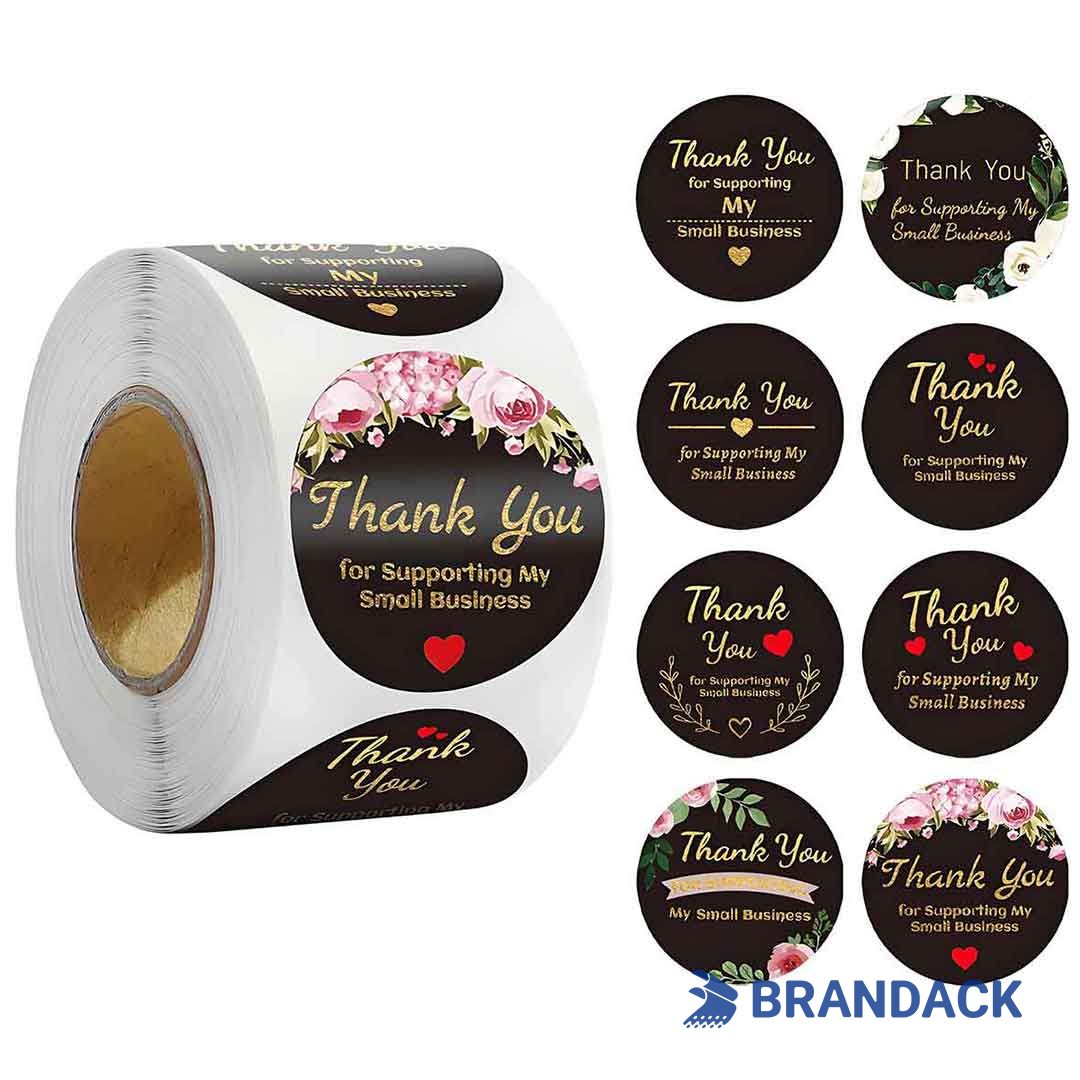 Custom Branded Logo Stickers for Business with Design Service
