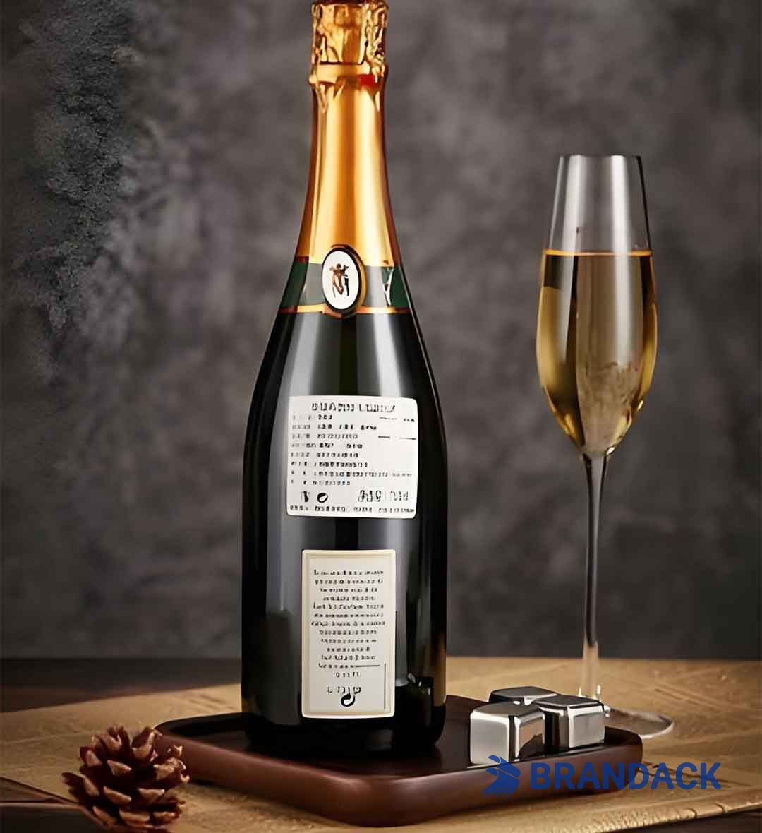 Champagne Bottle Stickers Design and Printing Tailored to Brand Champagne Bottle Stickers Design and Printing Tailored to Brand