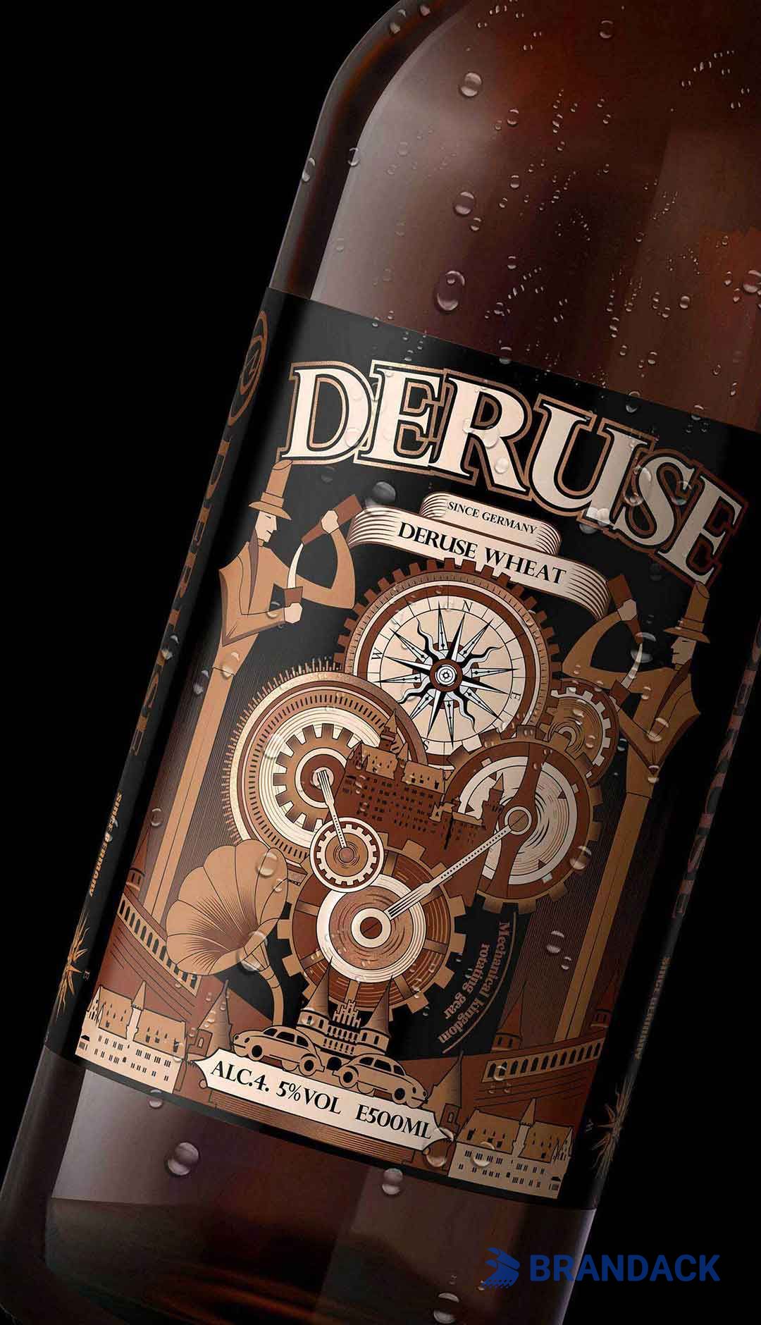 Custom Beer Bottle Stickers Printing with Design Service Custom Beer Bottle Stickers Printing with Design Service