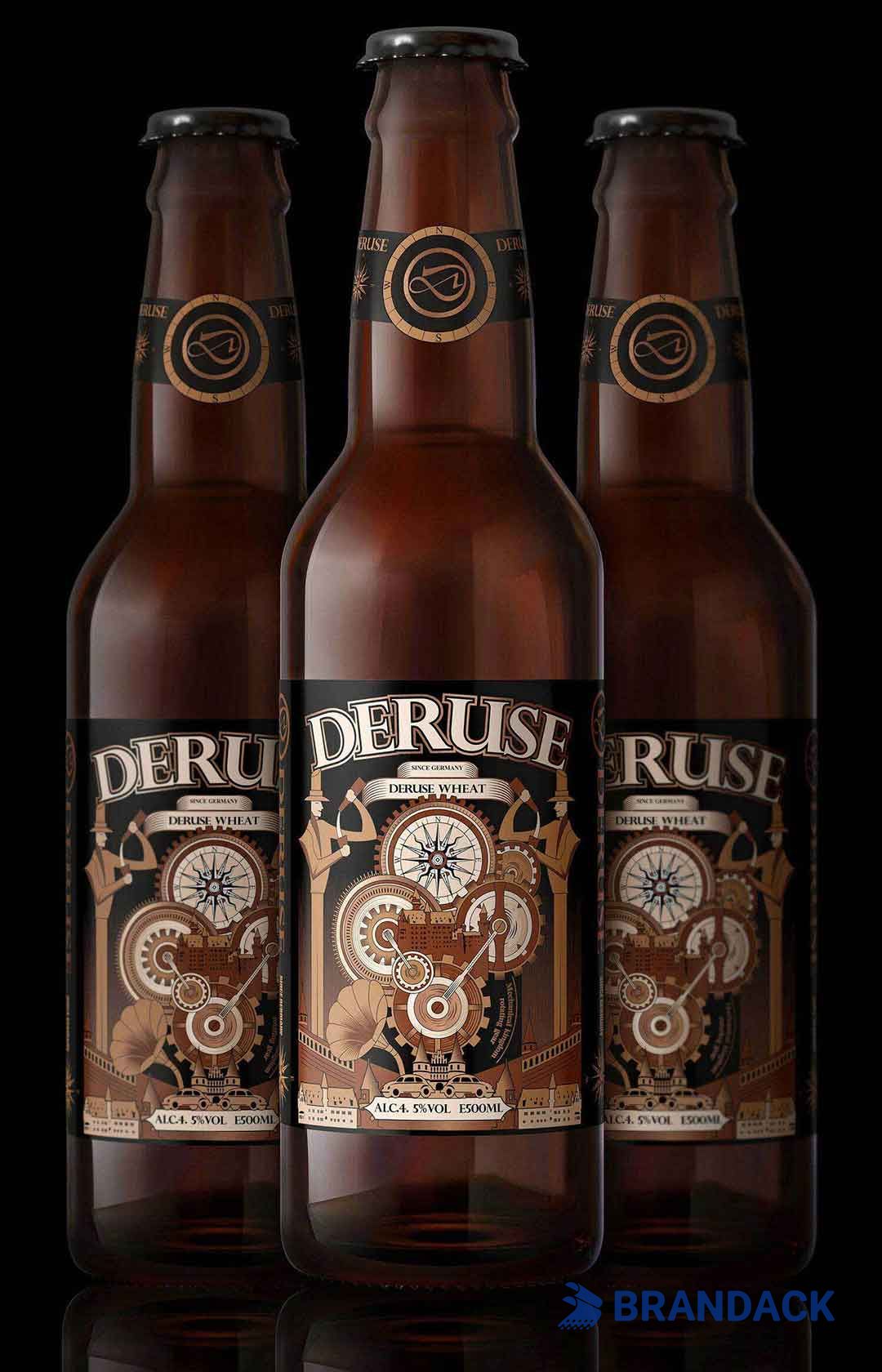 Custom Beer Bottle Stickers Printing with Design Service Custom Beer Bottle Stickers Printing with Design Service