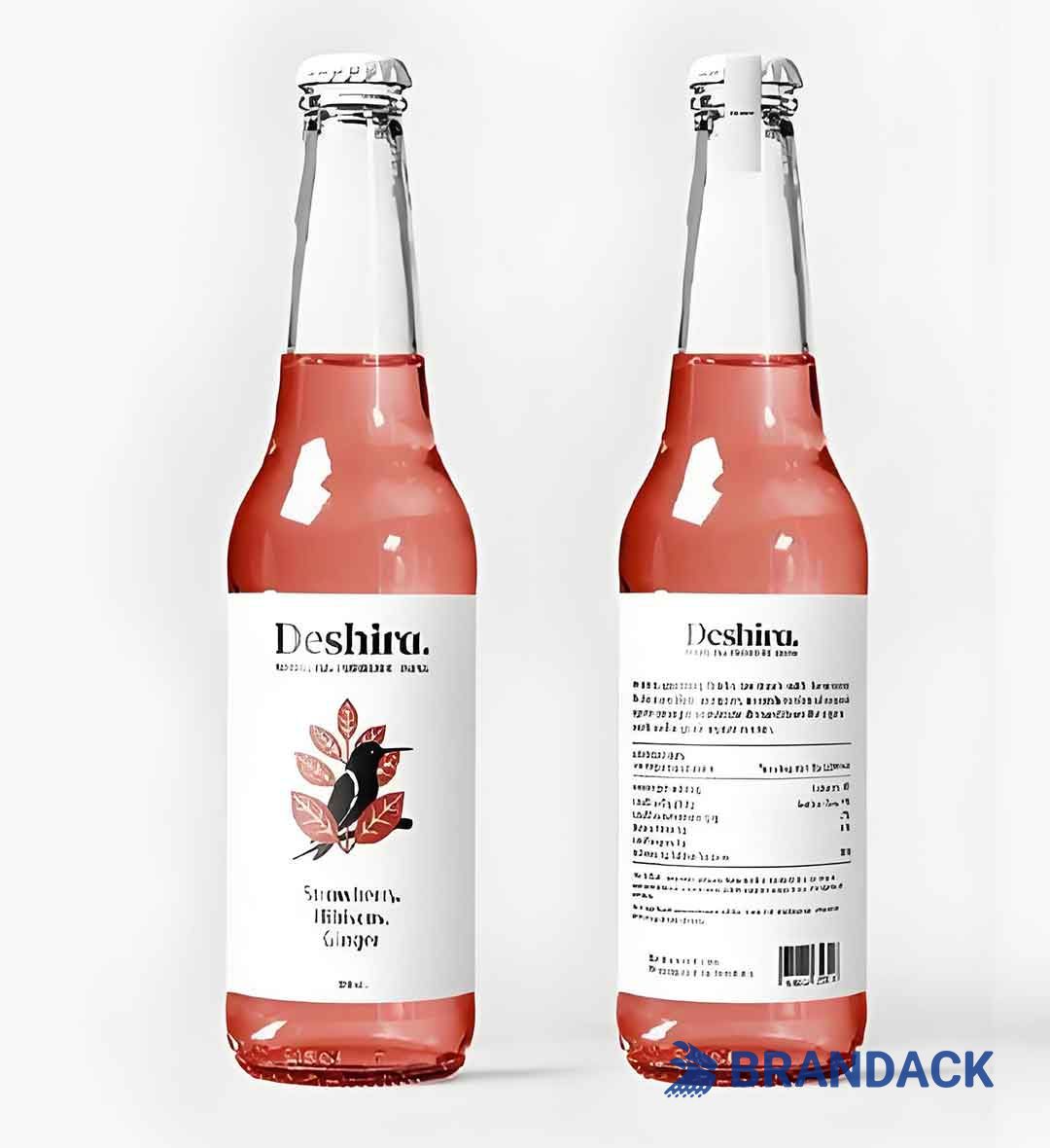 Glass Bottle Sticker Printing Manufacturer with Design Service Glass Bottle Sticker Printing Manufacturer with Design Service