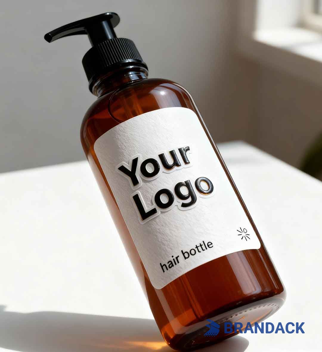 Hair Oil Bottle Sticker Design and Printing Tailored to Brand