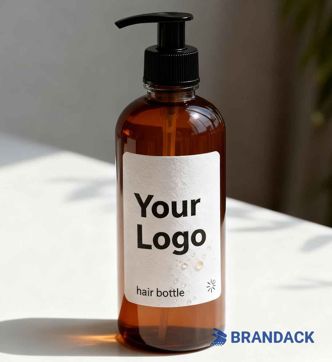 Hair Oil Bottle Sticker Design and Printing Tailored to Brand