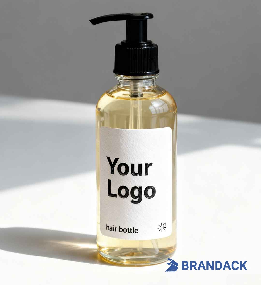 Hair Oil Bottle Sticker Design and Printing Tailored to Brand