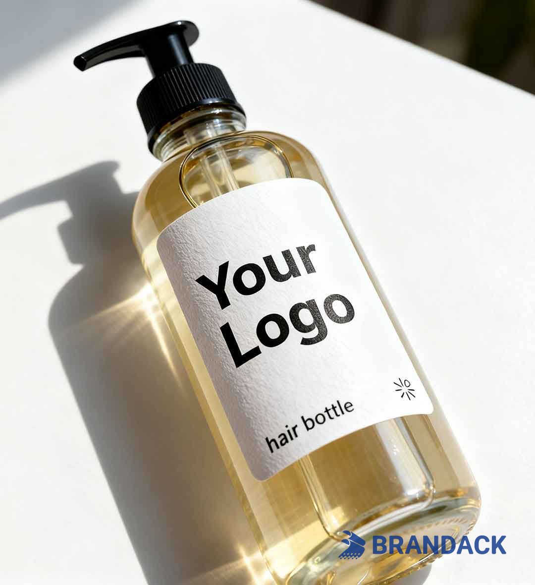Hair Oil Bottle Sticker Design and Printing Tailored to Brand