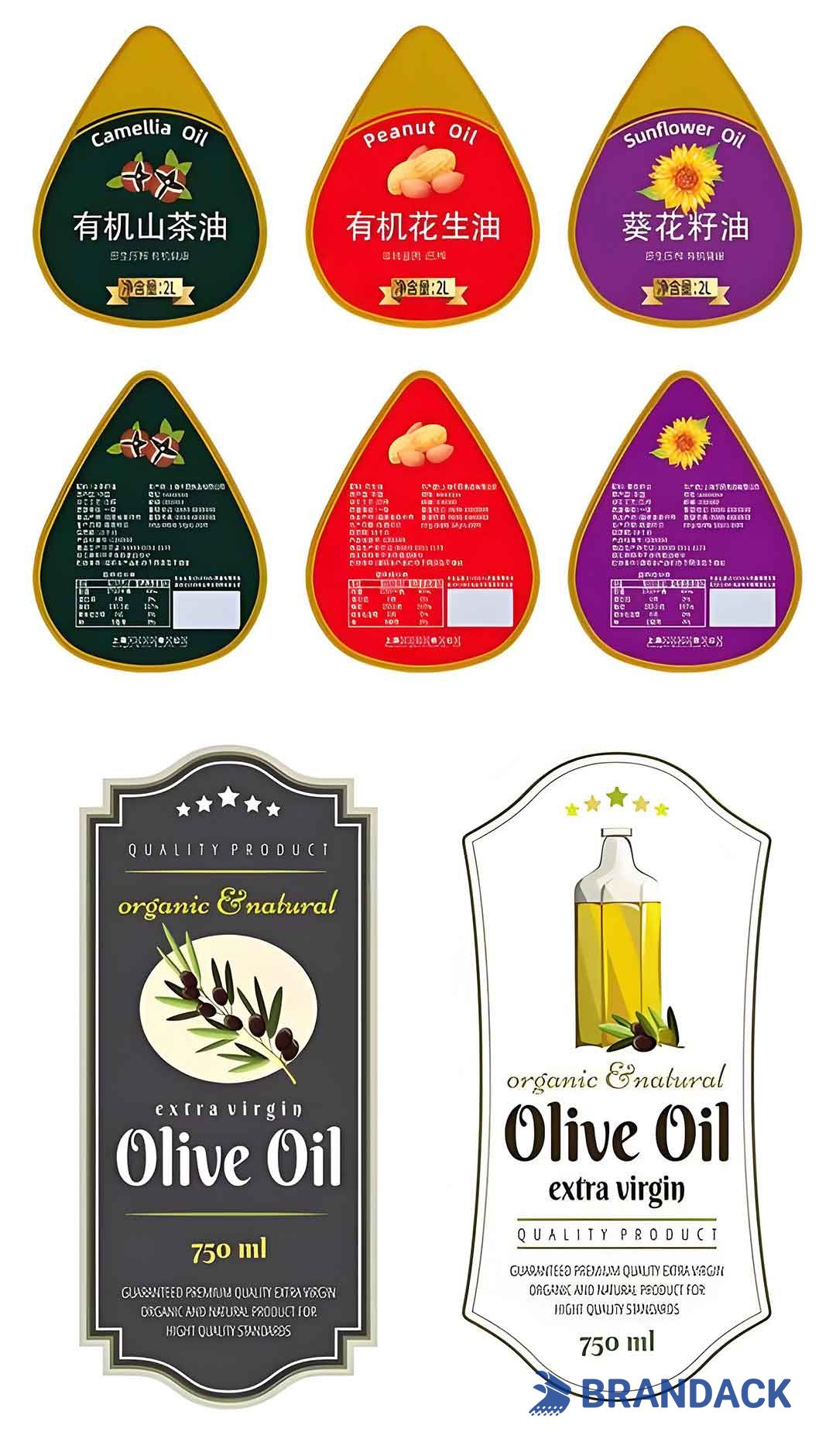 Hair Oil Bottle Sticker Design and Printing Tailored to Brand