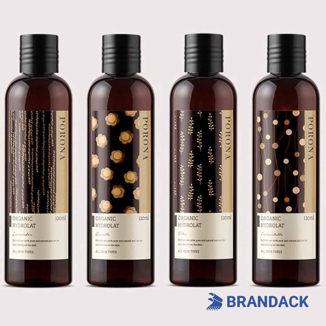 Hair Oil Bottle Sticker Design and Printing Tailored to Brand