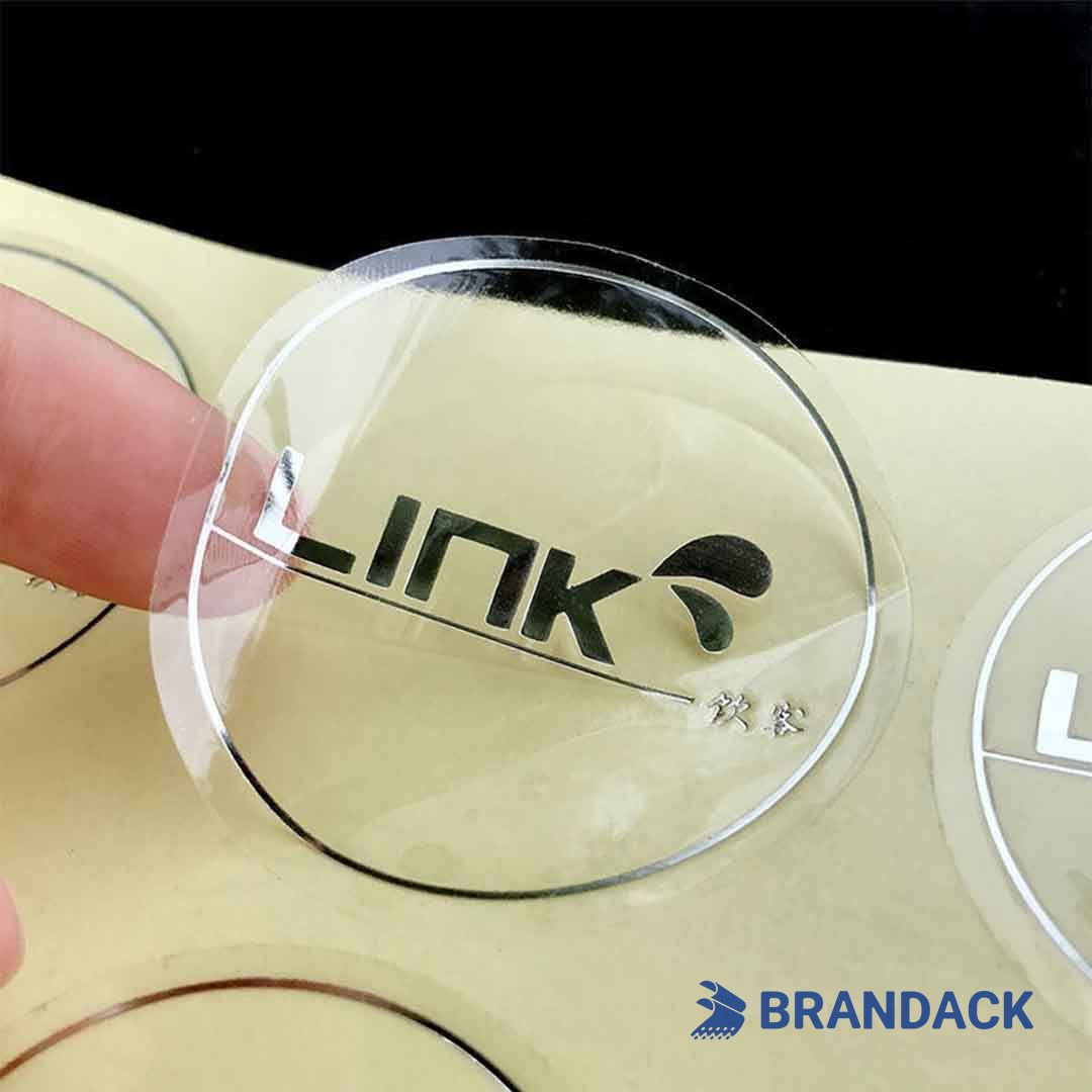 Custom Clear Round Vinyl Stickers | Design Waterproof Label Sticker