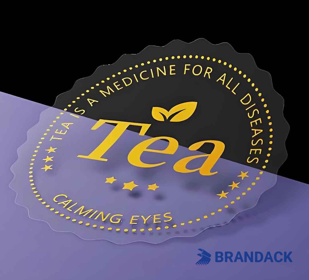 Custom Clear Round Vinyl Stickers | Design Waterproof Label Sticker