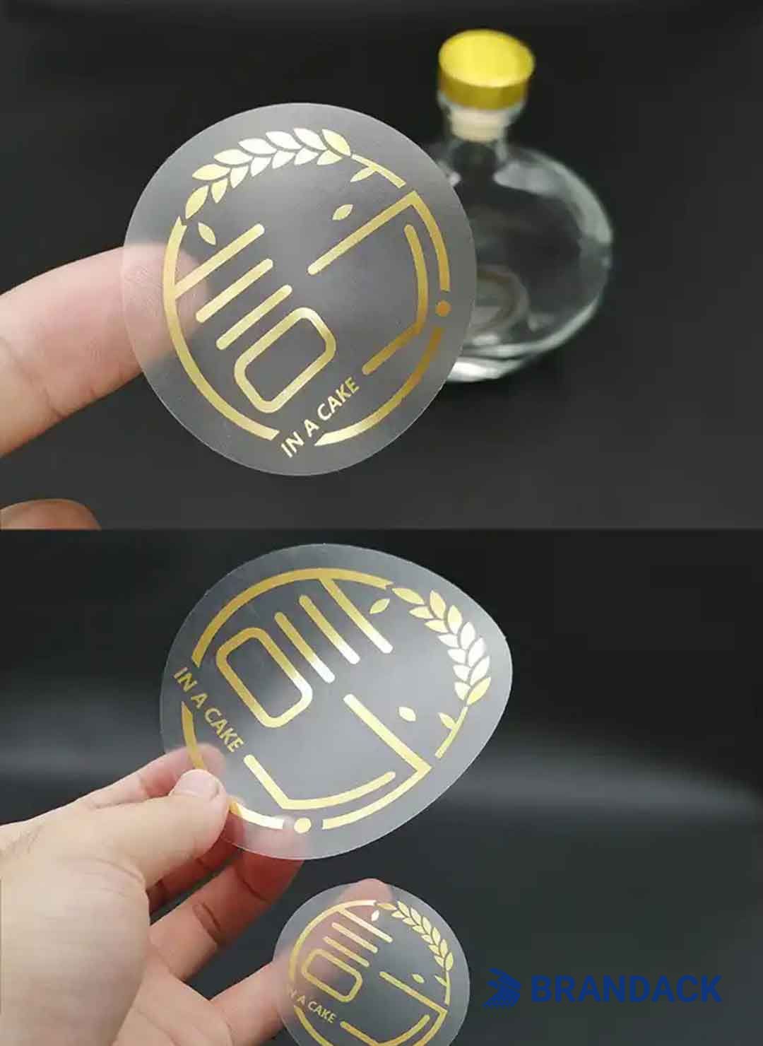 Custom Clear Round Vinyl Stickers | Design Waterproof Label Sticker