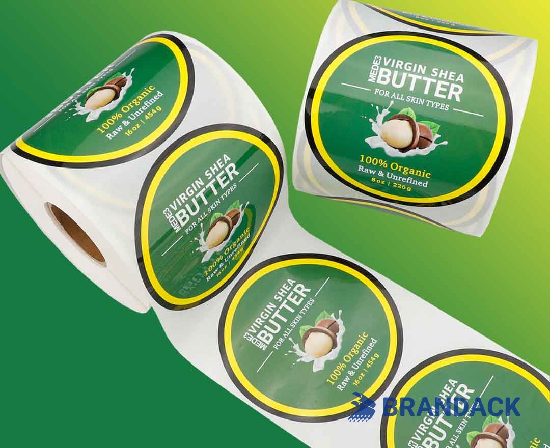 Custom Personalized Circle Stickers Colored in White Yellow Purple Black