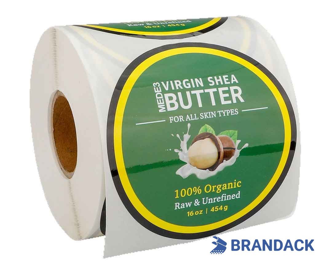 Custom Personalized Circle Stickers Colored in White Yellow Purple Black