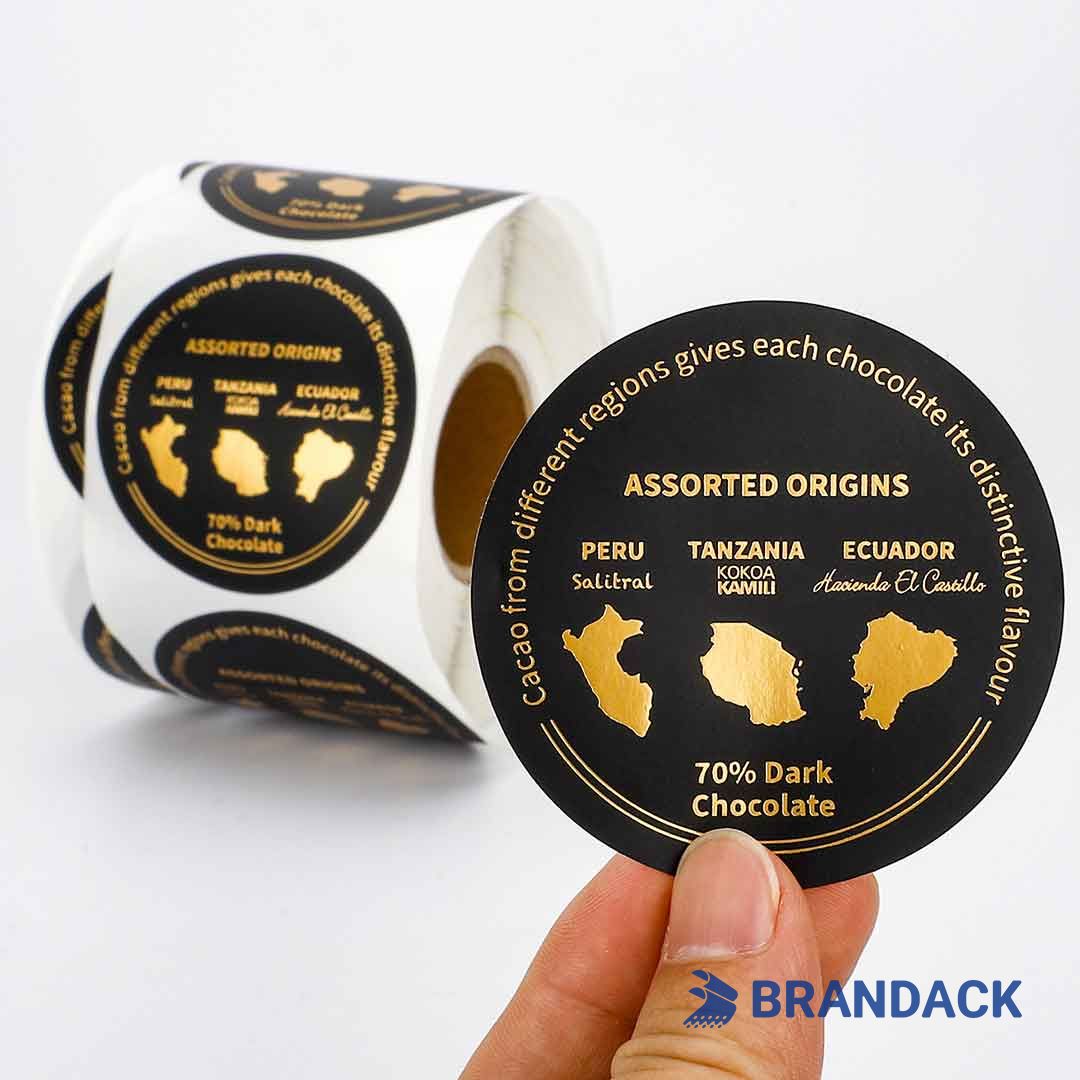 Custom Personalized Circle Stickers Colored in White Yellow Purple Black