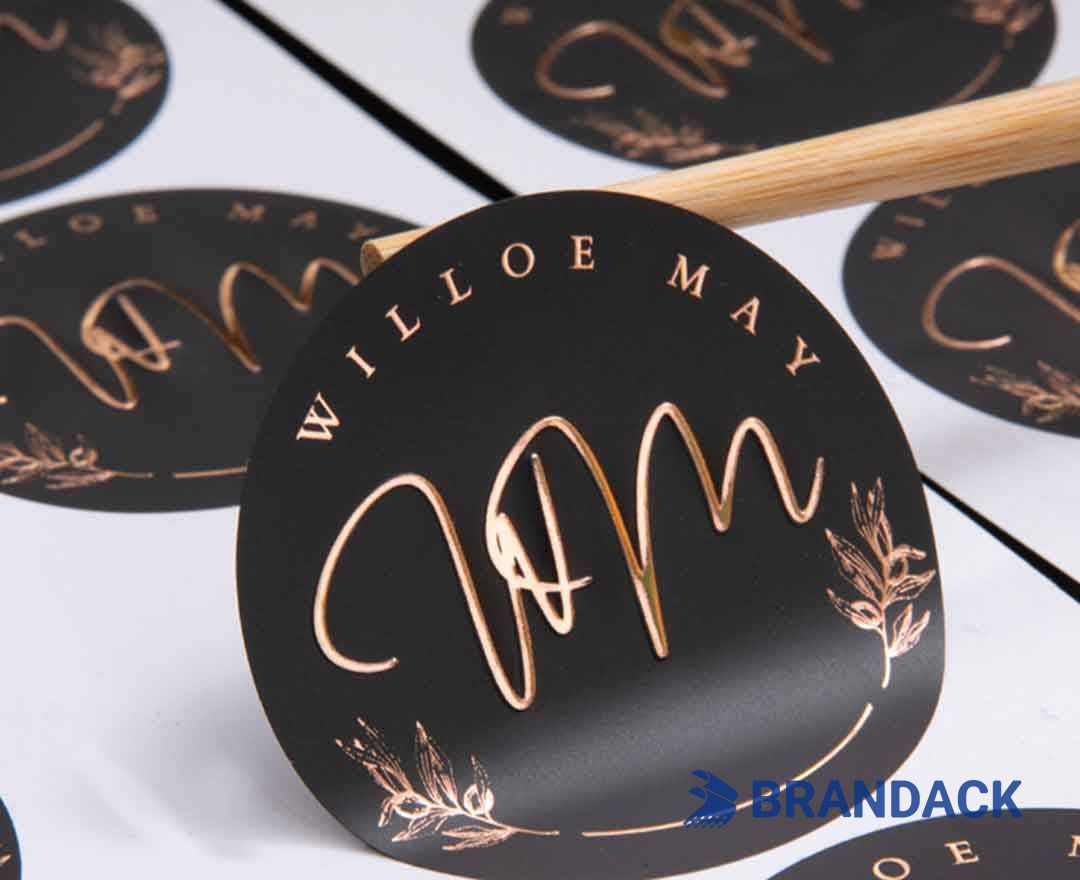 Custom Personalized Circle Stickers Colored in White Yellow Purple Black