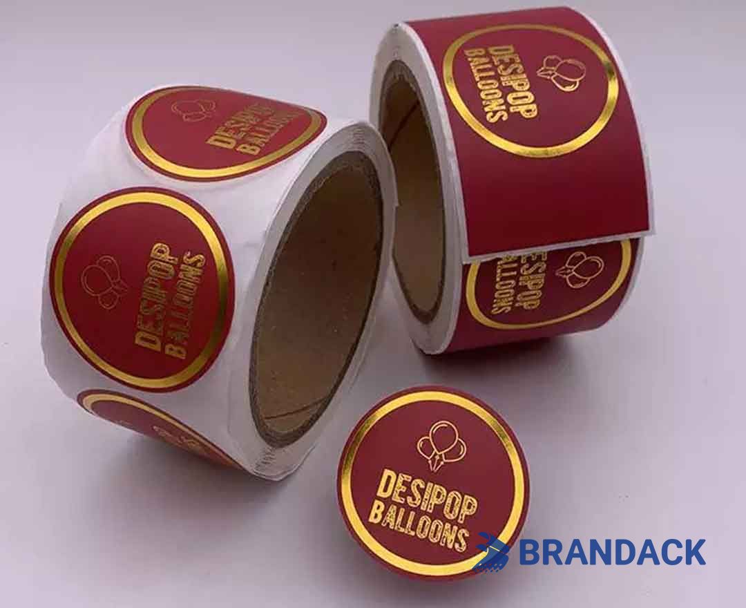 Custom Personalized Circle Stickers Colored in White Yellow Purple Black