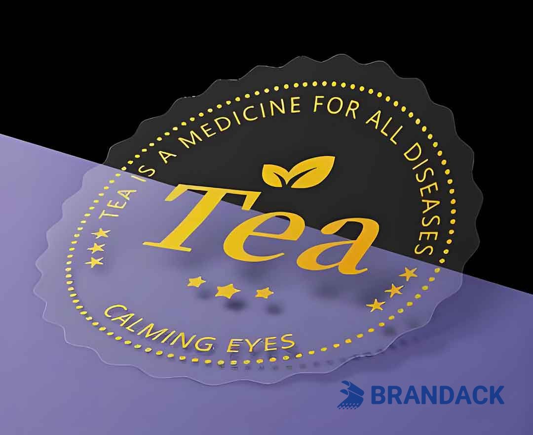 Clear Round Self Adhesive Label | Custom Sticky Labels Manufacturer