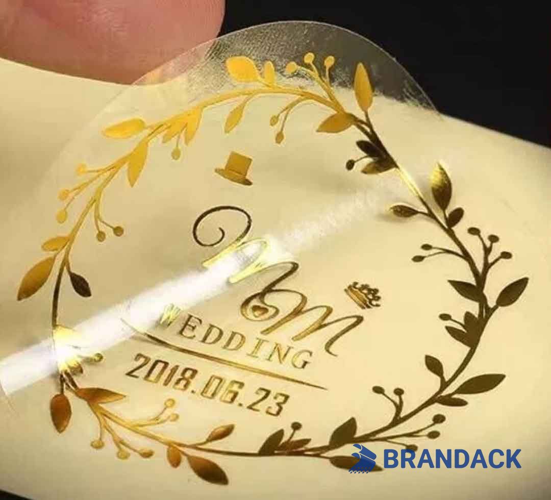 Clear Round Self Adhesive Label | Custom Sticky Labels Manufacturer