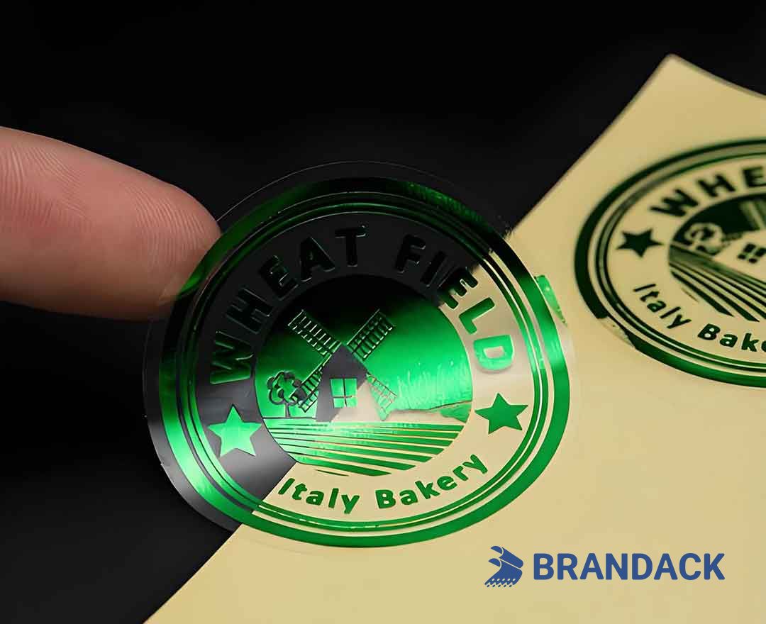 Clear Round Self Adhesive Label | Custom Sticky Labels Manufacturer