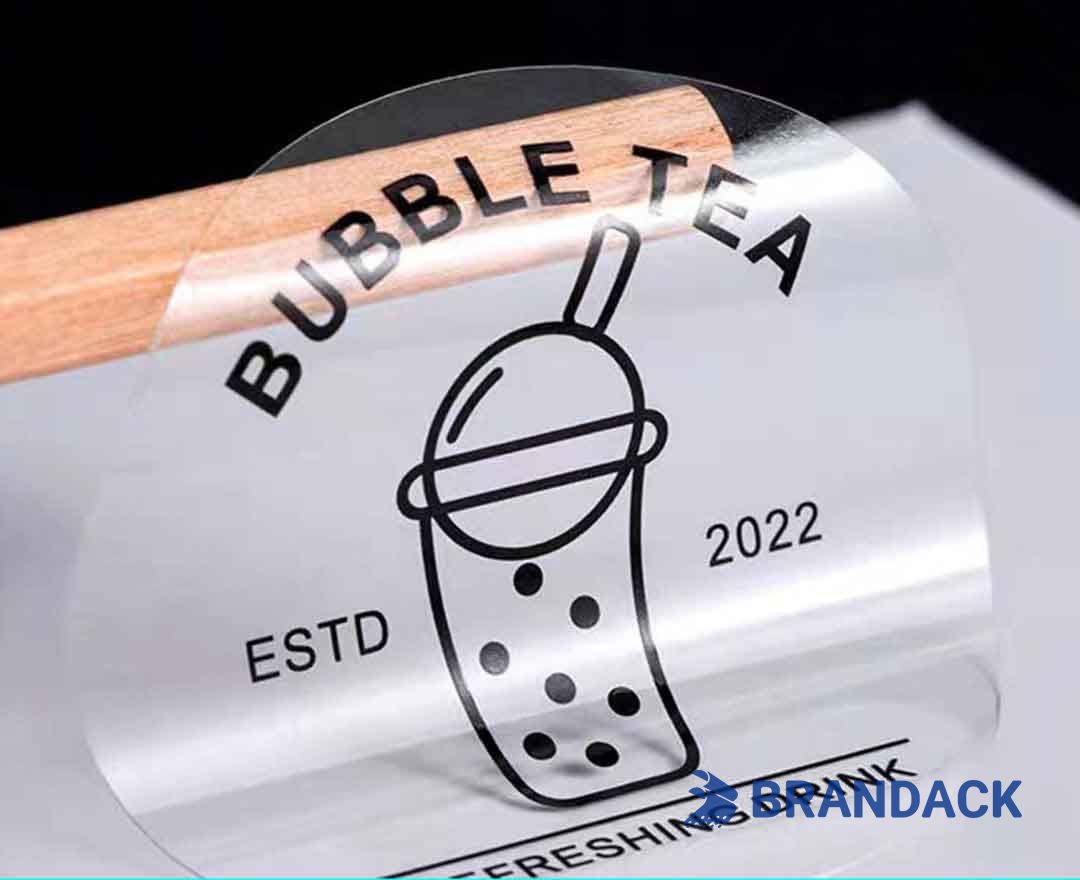 Clear Round Self Adhesive Label | Custom Sticky Labels Manufacturer