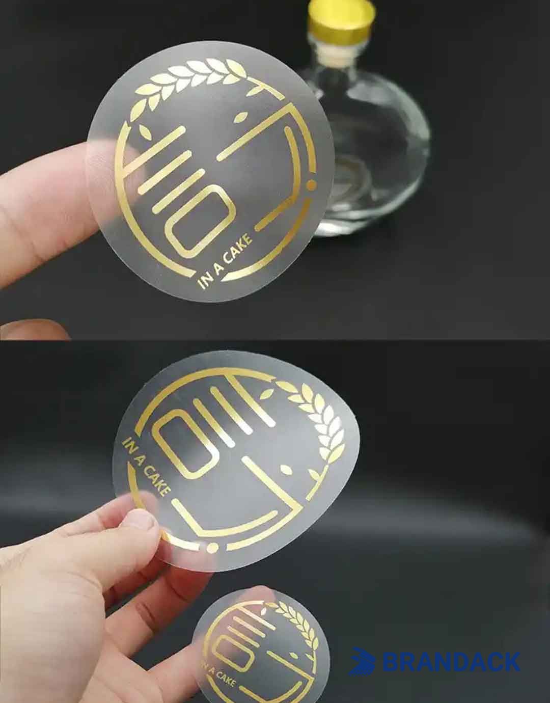 Clear Round Self Adhesive Label | Custom Sticky Labels Manufacturer