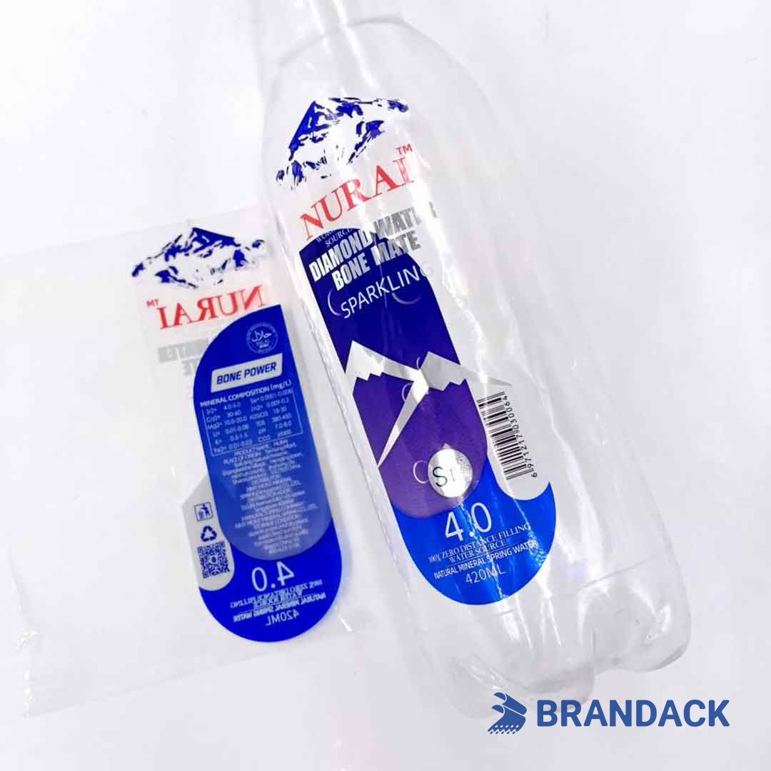 Custom Self Adhesive Water Bottle Sticker Labels to Stand Out on Shelf