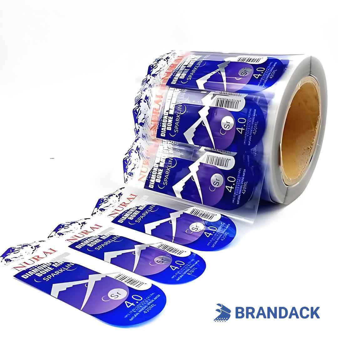 Custom Self Adhesive Water Bottle Sticker Labels to Stand Out on Shelf