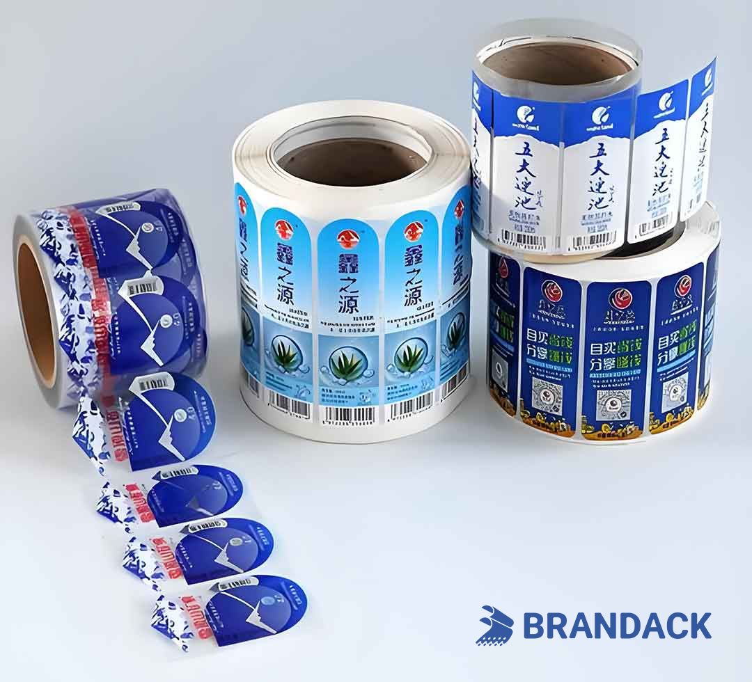 Custom Self Adhesive Water Bottle Sticker Labels to Stand Out on Shelf