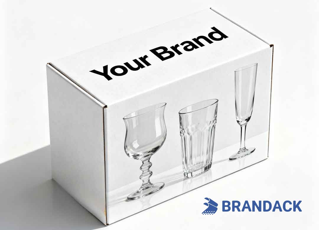 Custom Glassware Packing and Moving Boxes for Shipping Delivery