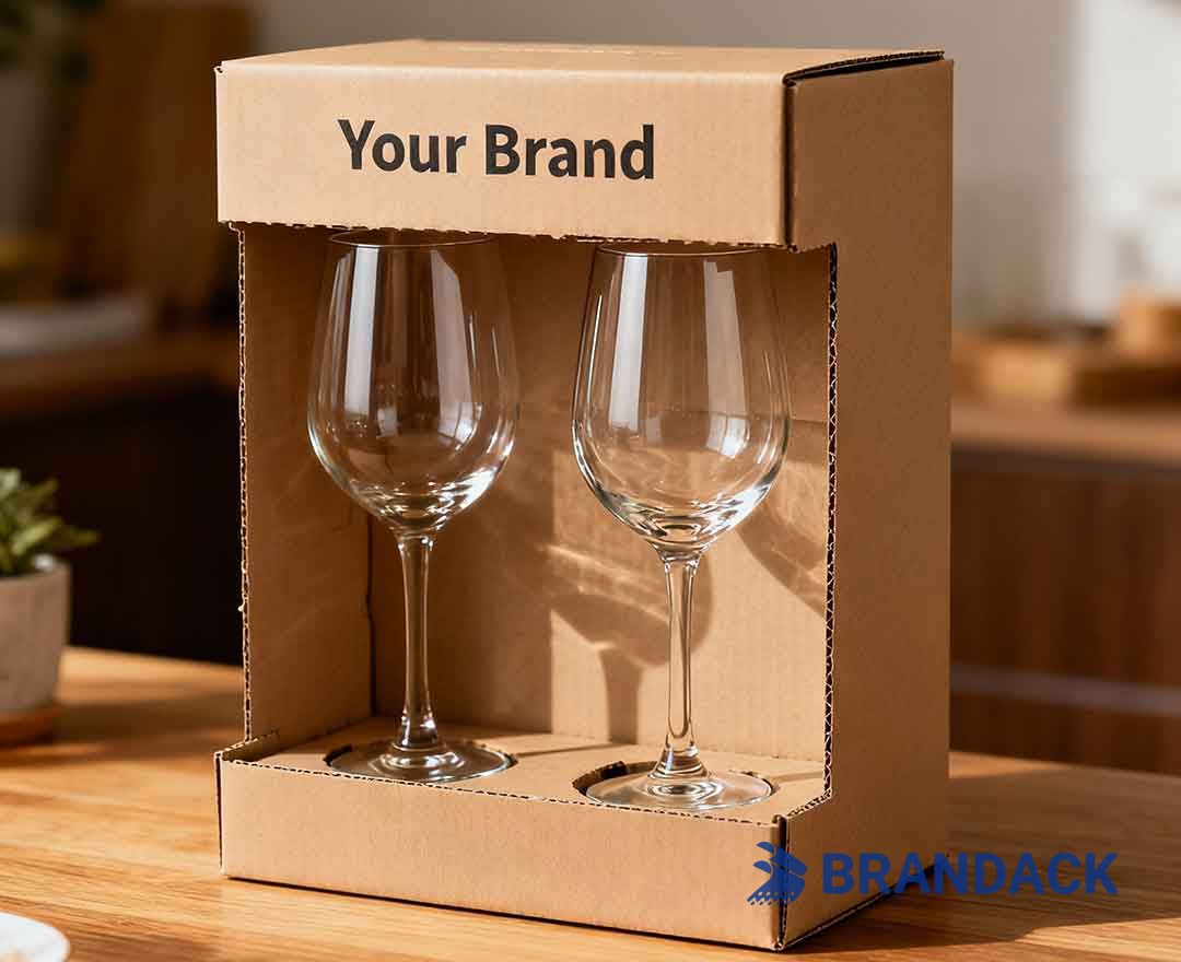 Custom Glassware Packing and Moving Boxes for Shipping Delivery