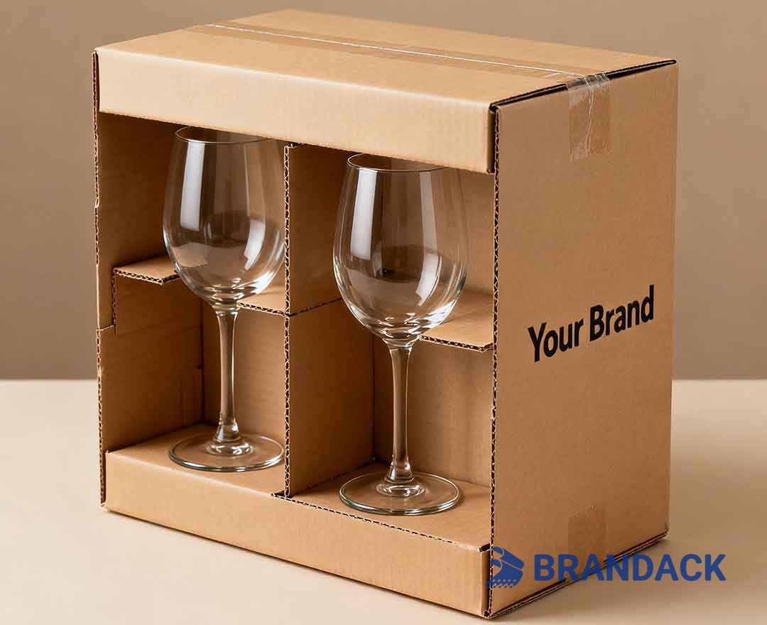 Custom Glassware Packing and Moving Boxes for Shipping Delivery
