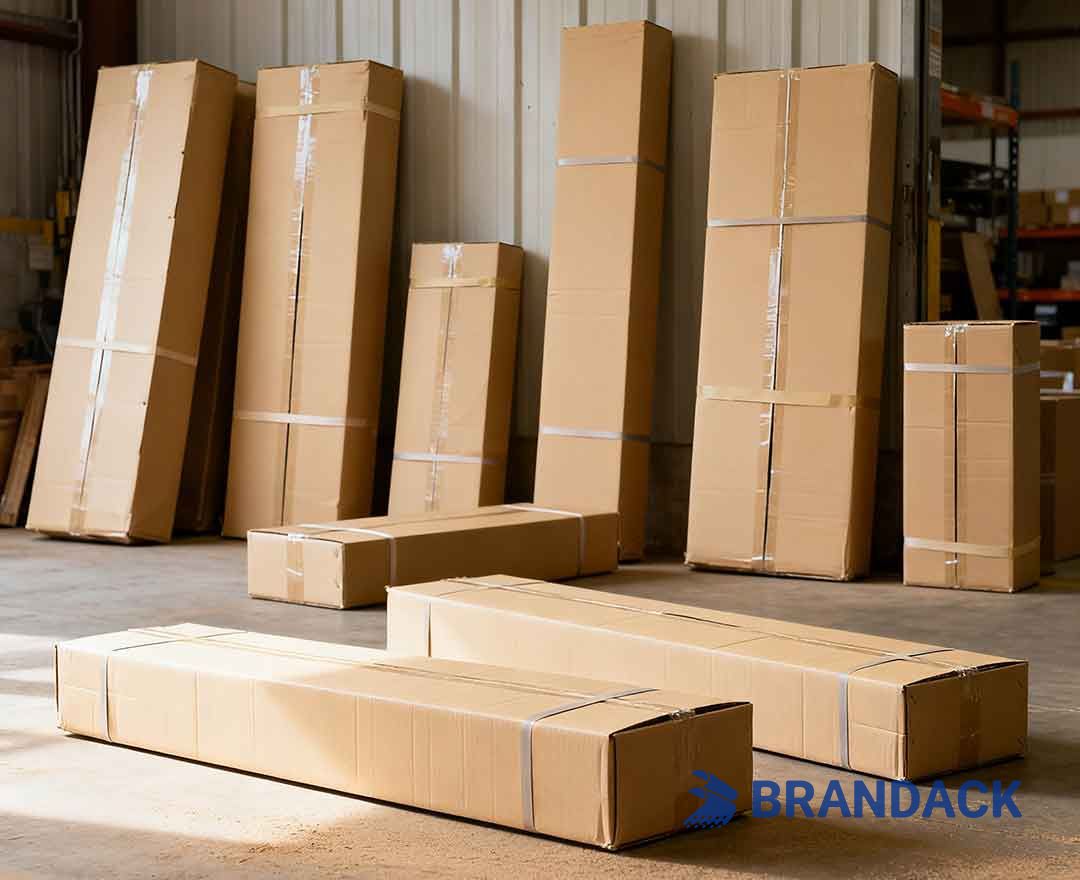 Custom Long Flat Medium International Shipping Boxes