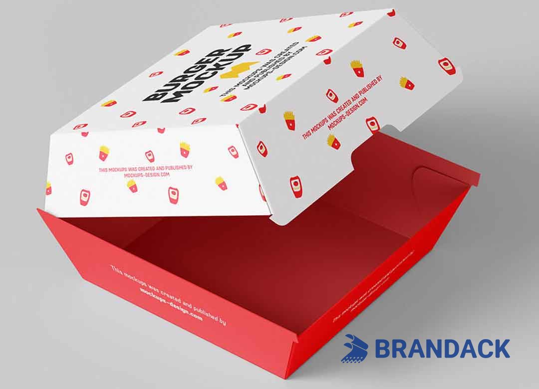 Custom Printed Burger Boxes - Hamburger Box Packaging Supplies