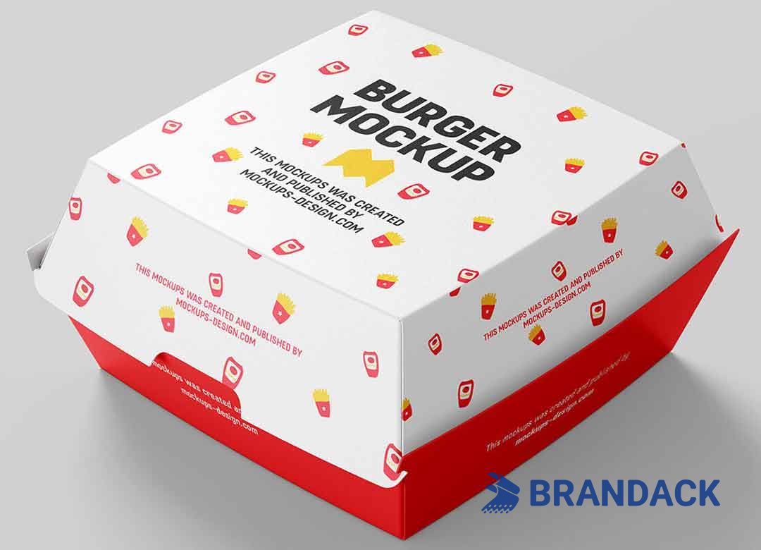 Custom Printed Burger Boxes - Hamburger Box Packaging Supplies