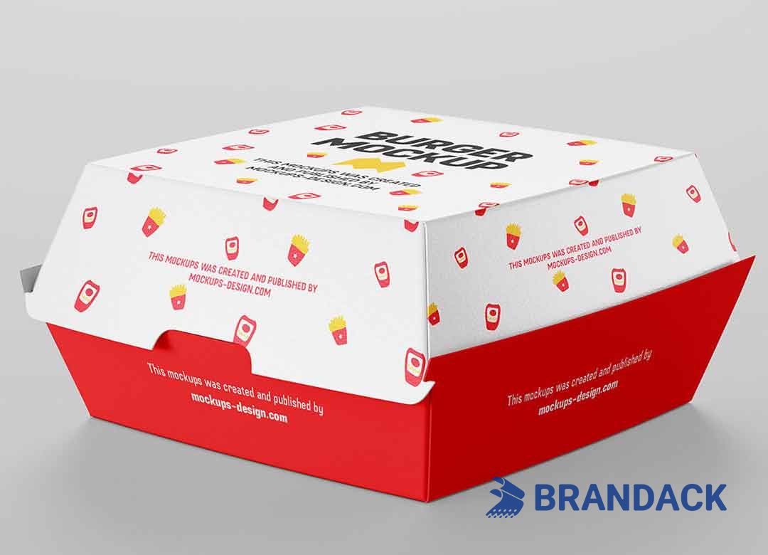 Custom Printed Burger Boxes - Hamburger Box Packaging Supplies
